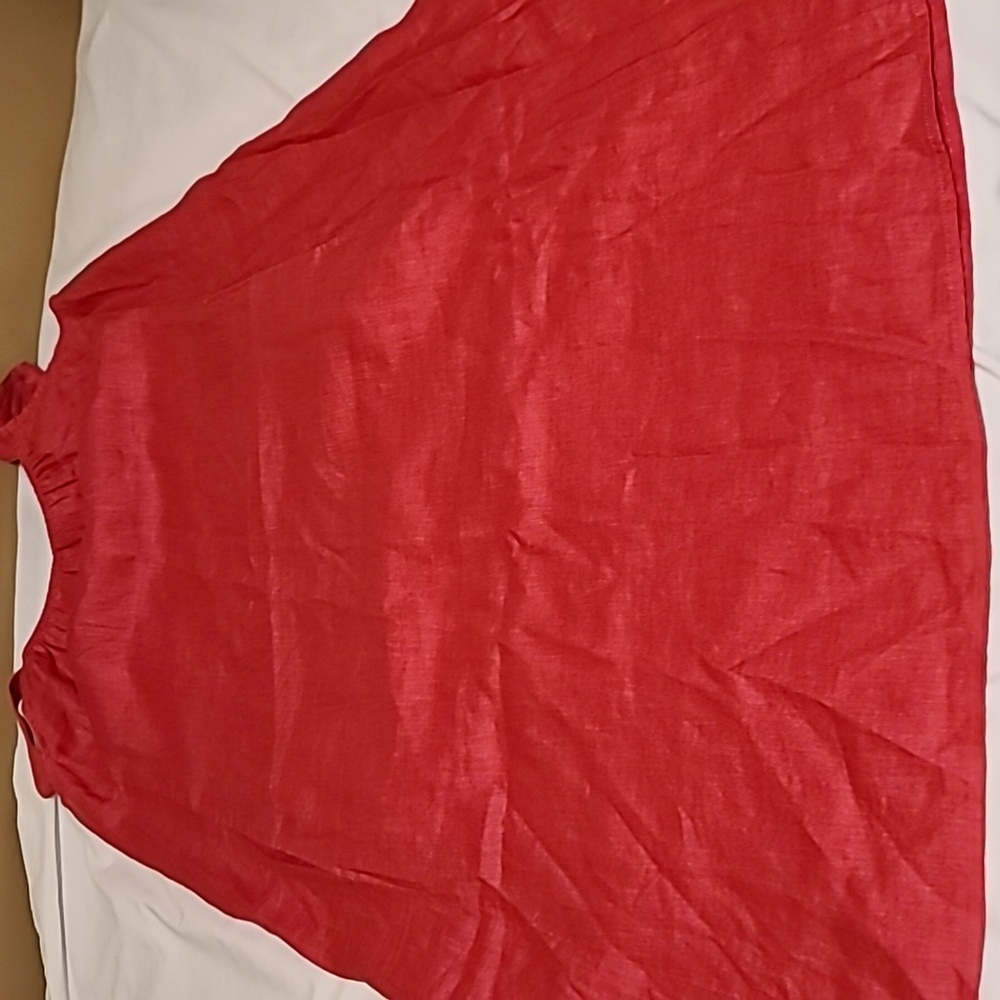 Eileen Fisher  Women’s Organic Linen Sleeveless Cami Dress Flame $238 Sz. XS